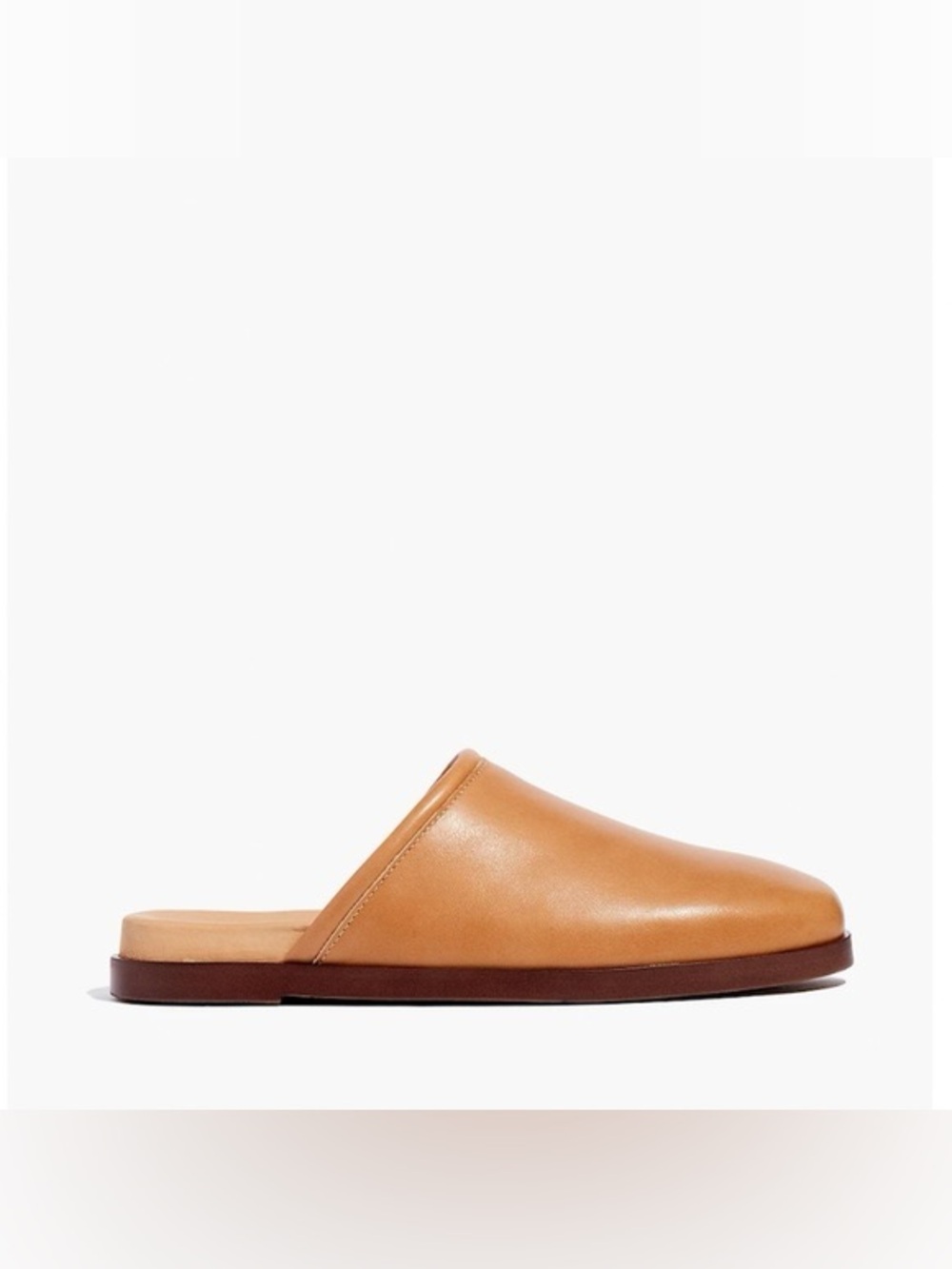 Madewell The Louisa Mule Amber Brown Leather Slip-On Shoes Size 6
